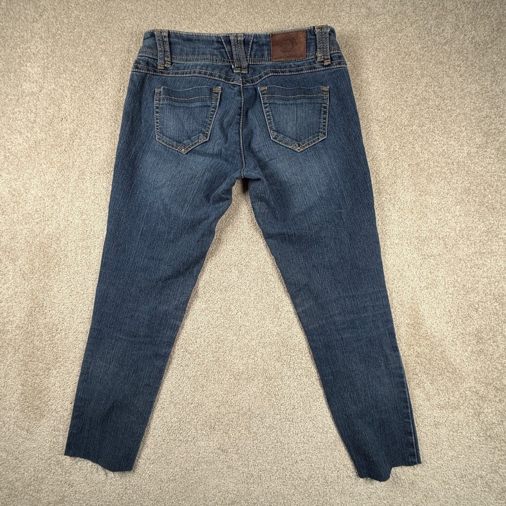 Democracy Jeggings Womens Size 2 Dark Wash Slim Leg Raw Hem Denim Jeans 1768 - Picture 6 of 7